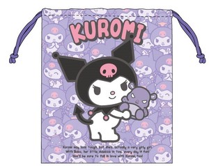 Pouch Drawstring Bag Sanrio Characters KUROMI