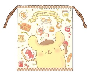 Pouch Drawstring Bag Sanrio Characters Pomupomupurin