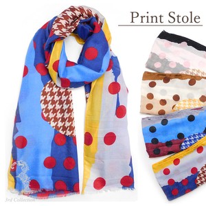 Stole Colorful Printed Stole Polka Dot Autumn/Winter 2023