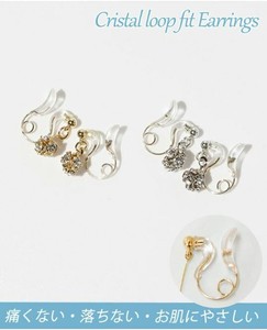 耳夹 宝石 水晶 日本制造