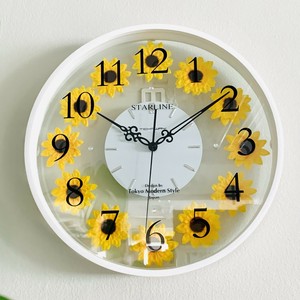 Wall Clock Made in Japan Sunflower Made in Japan