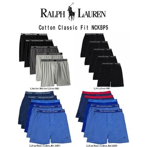 POLO RALPH LAUREN(ポロ ラルフローレン)ニットボクサー トランクス 5枚セット Cotton Classic Fit NCKBP5