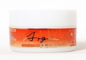 【Saharaの薔薇 Argan 洗顔クリーム】洗顔/乾燥肌潤いケア/角質ケア/ローズ/クレイ 100g