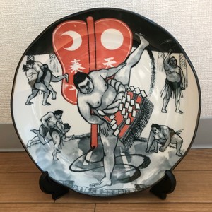 Mino ware Donburi Bowl Sumo Wrestling Pottery Made in Japan