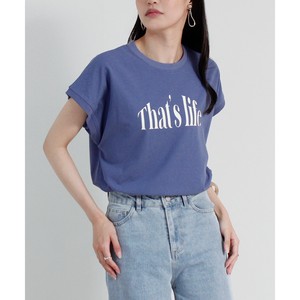 T-shirt Round-hem Side Slit Printed Cool Touch