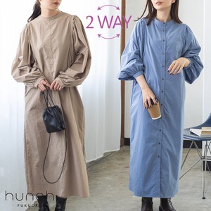 Casual Dress Puff Sleeve Cotton One-piece Dress 2023 New A/W