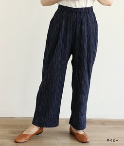 【セール】タック楊柳かすりパンツ