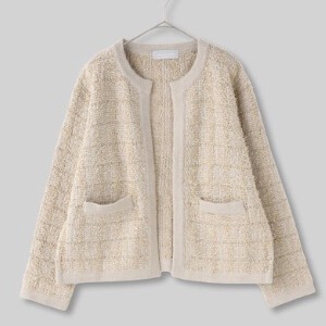 Sweater/Knitwear Collarless Plaid