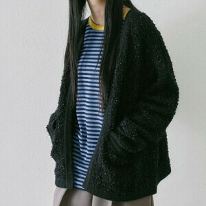 Sweater/Knitwear Check Pattern Collarless