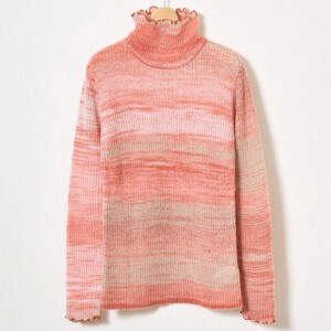 Sweater/Knitwear Knitted Gradation Turtle Neck