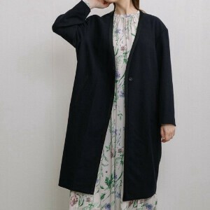 大衣 无领大衣 棉 纱布