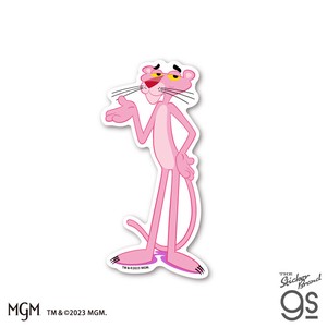 ピンクパンサー ダイカットステッカー 立ち アニメ おしゃれ イラスト Pink Panther 公式グッズ PKP001