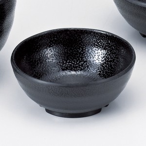 ［M］いぶし釉丸小鉢（小）黒［洗］　　【日本製　メラミン樹脂】