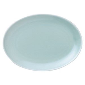 青磁10吋プラター　　【日本製　磁器】