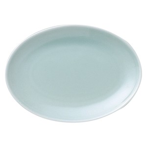 青磁9吋プラター　　【日本製　磁器】