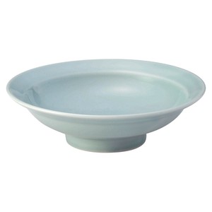 青磁7.0丸高台皿　　【日本製　磁器】