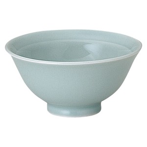 青磁5.0リムスープ碗　　【日本製　磁器】