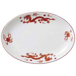 朱天竜9吋メタプラター　　【日本製　磁器】