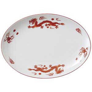 朱天竜12吋メタプラター　　【日本製　磁器】
