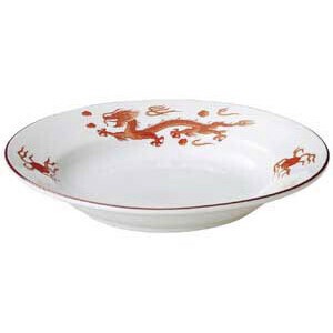 朱天竜8吋スープ　　【日本製　磁器】