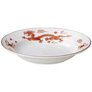 朱天竜9吋スープ　　【日本製　磁器】