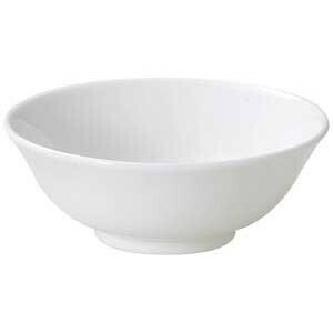 アジアン白20cm反高台6.5丼　　【日本製　磁器】