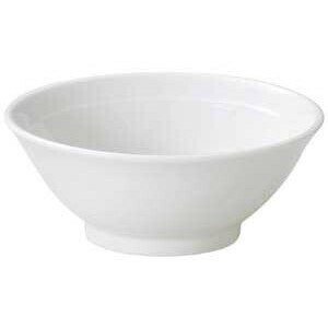 アジアン白20cmリム高台6.5丼　　【日本製　磁器】