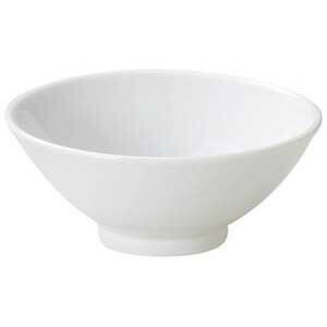 アジアン白4.8丸ライス碗　　【日本製　磁器】