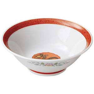 朱金雷門切立6.8丼　　【日本製　磁器】