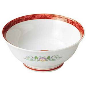 朱金雷門反高台6.5丼　　【日本製　磁器】