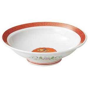 朱金雷門7.0丸高台皿　　【日本製　磁器】