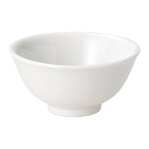 白中華厚口3.4スープ碗　　【日本製　磁器】