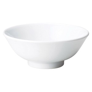 ニューチャイナ（白）白反高台6.5丼　　【日本製　磁器】