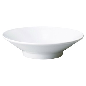 ニューチャイナ（白）白切立高台23cm浅丼　　【日本製　磁器】