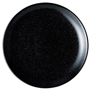 ニューチャイナ（黒・赤）黒玉渕26cm皿　　【日本製　磁器】
