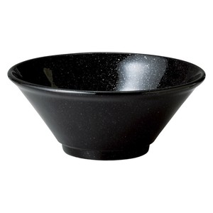 ニューチャイナ（黒・赤）黒新切立22cm丼　　【日本製　磁器】
