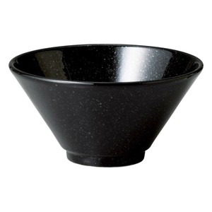 ニューチャイナ（黒・赤）黒切立18cm深丼　　【日本製　磁器】