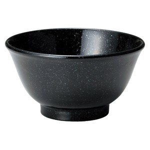 ニューチャイナ（黒・赤）黒反深口6.3丼　　【日本製　磁器】