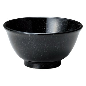 ニューチャイナ（黒・赤）黒反深口5.5丼　　【日本製　磁器】