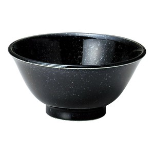 ニューチャイナ（黒・赤）黒反3.6碗　　【日本製　磁器】