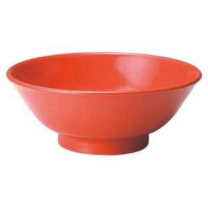 ニューチャイナ（黒・赤）赤反高台6.5丼　　【日本製　磁器】