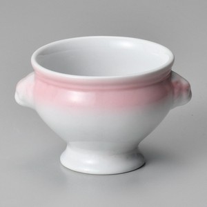 Soup Bowl Porcelain Pink Small Bird