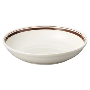 Main Plate Brown Porcelain 24cm Made in Japan