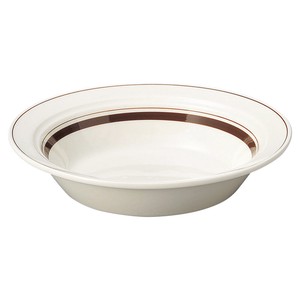 Soup Bowl Brown Porcelain 19cm Made in Japan