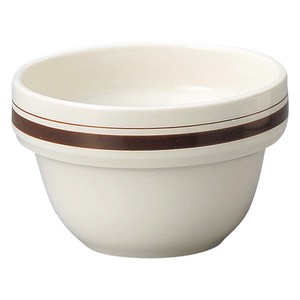 Soup Bowl Brown Porcelain Bird Made in Japan