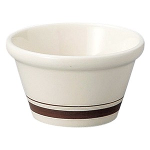 Side Dish Bowl Brown Porcelain Bird M Made in Japan