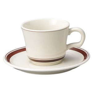 Cup & Saucer Set Brown Porcelain Saucer Bird Made in Japan