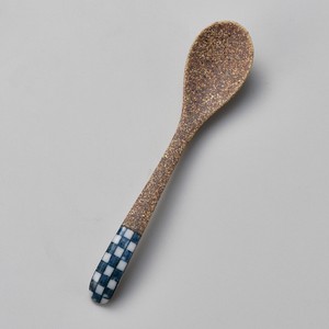 Spoon Porcelain Checkered Made in Japan