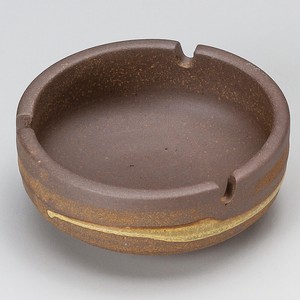 サビ鉄鉢三ッ切灰皿　　【日本製　陶器】
