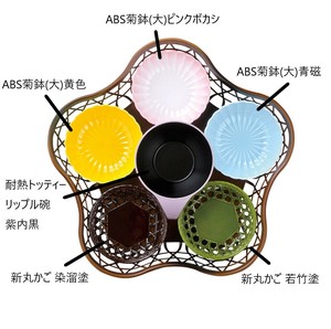［A］ABS菊鉢（大） ピンクボカシ　　【日本製　ABS樹脂】